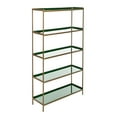 thumbnail image 3 of SAFAVIEH Justine Modern Glam 5-Tier Etagere, Green/Brass, 3 of 11