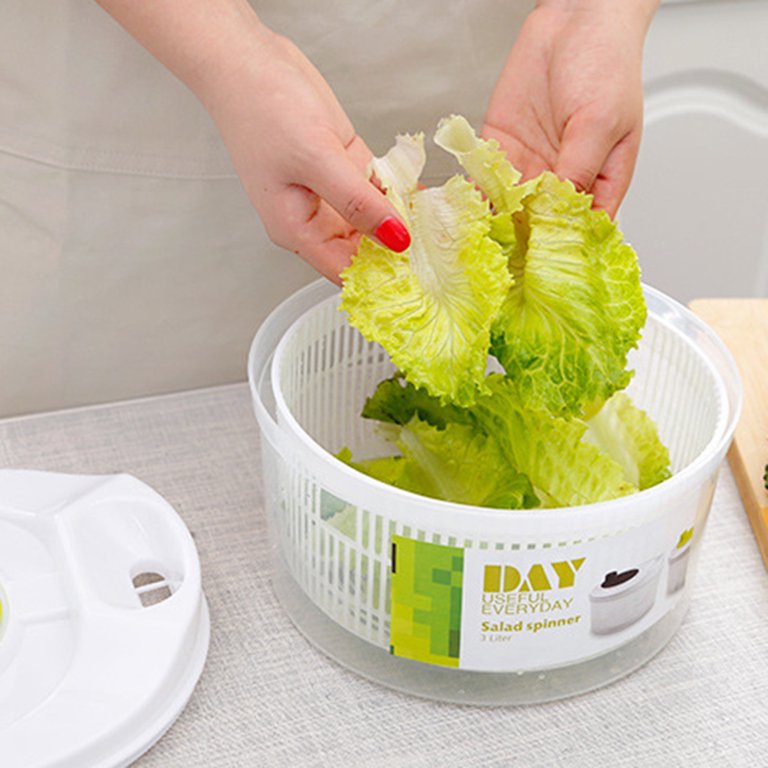 Salad Spinner Large, Lettuce Dryer Spinner Quick Dry Design BPA