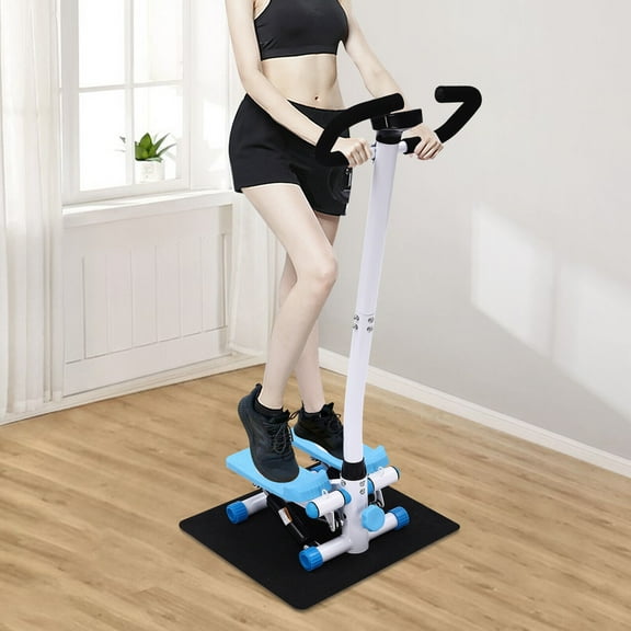 Exercise Stepping Machine Fitness Stepper With Handlebars With the Four Anti-slip Foot Sleeves Fitness Stepper