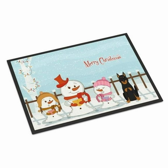 Carolines Treasures Merry Christmas Carolers Beauce Shepherd Dog Door Mat Indoor Rug or Outdoor Welcome Mat 24x36
