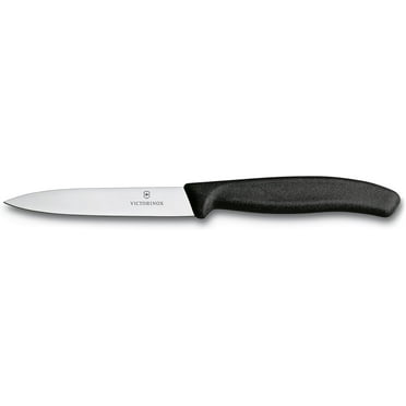 Victorinox Swiss Classic, paring knife, 10cm, straight, pointed tip, black