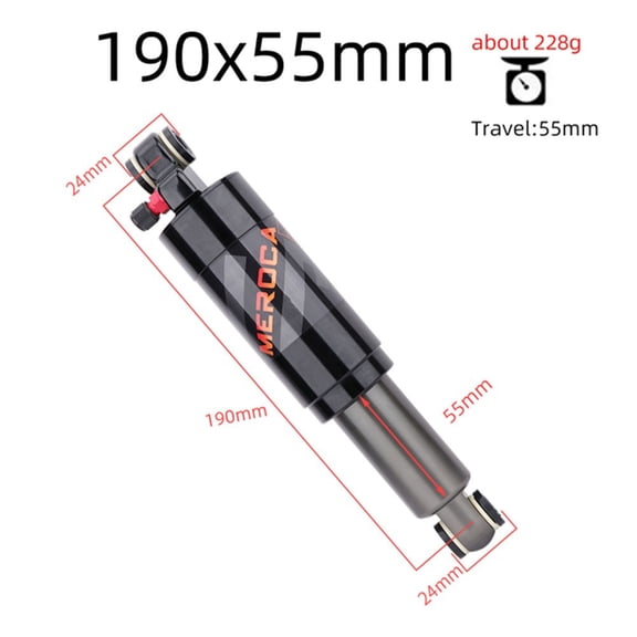 Air Rear Shock Absorber 100Psi 125/150/165/190/200Mm Aluminum Alloy Bicycle