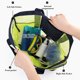 thumbnail image 5 of Bolsa de ducha de malla con 5 compartimentos, portátil, para colgar en seco, ideal para dormitorios universitarios, viajes, camping, baño, playa, natación, gimnasio, ropa, almacenamiento de compras., 5 of 6
