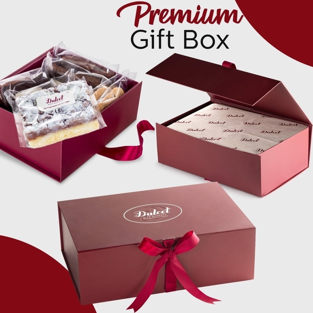 Dulcet Gift Baskets Joy Gift Box Including Brownies, Rugelach, Muffins, & Chocolates