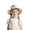 White, variant on Bobifish Girls Sun Hat Cartoon Wide Brim Bucket Hat With Adjustable Chin Strap Sea Themed Beach Wear Sun Protection Hat