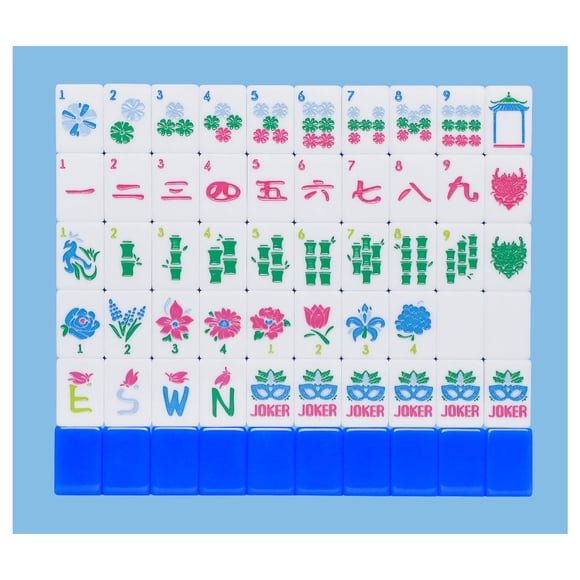Juego de fichas American Mahjong Jongyance con bolsa de transporte y acceso.