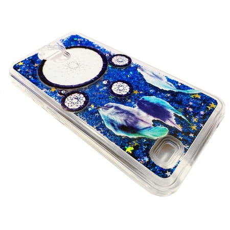 For AT&T AXIA QS5509A / Cricket Vision N5001 Liquid Cover Phone Case - Blue Dream Catcher