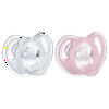 Tommee Tippee Ultra-Light Silicone Pacifier (0-6 Months, 2 Count) Symmetrical One-Piece Design, BPA-Free Silicone Binkies