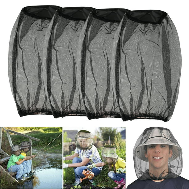 Hotbest Mosquito Head Nets Mesh Head Cover Face Netting Outdoor Insects Bugs Gnats Biting Midges Activities Works Over Most Hats Comes With Free Stock Pouches Walmart Com