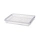 thumbnail image 5 of Caja de soporte de almacenamiento de archivos, decoración a prueba de polvo, transparente, práctica con contenedor de tapa para escritorio, estante de 1 nivel Macarena Estuche de almacenamiento, 5 of 8
