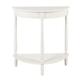 thumbnail image 4 of Simplify Half Round Wood Accent Table, Satin White Finish, 4 of 6