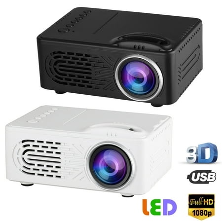 EEEkit Home 1080p 400LM Mini LED Video Movie Game Projector Compact Pocket...