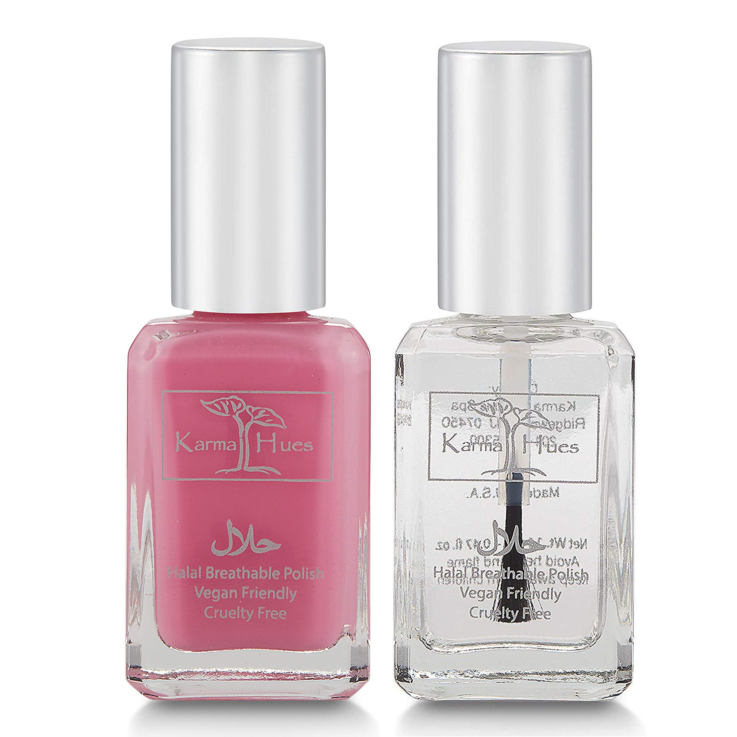 Halal Nail Polish with Amazing Truly Breathable Top Coat Cruelty Free and  Vegan - Oxygen Permeable Wudu Friendly Nail Enamel 