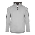 thumbnail image 2 of Badger Sideline Fleece Quarter-Zip Pullover 1489 Silver/ Graphite 2XL, 2 of 4