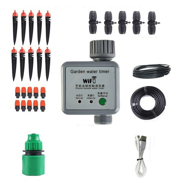 WIFI Watering Timer Automatic Drip Irrigation Garden Water Controller Valve Smart Home Gardening Waterer Irrigation Timer ,Easy to Operate