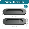 thumbnail image 3 of Transemion 2pcs/set Rustproof Door Buckle For Wardrobe Durable And Strong Structure Classic Bathroom Handle Black, 3 of 6