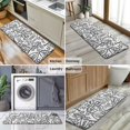 thumbnail image 6 of Black White Football Elements Pattern Kitchen Rug Mat,Kitchen Runner Rugs Non Skid Washable,Decorative Kitchen Floor Mats for Kitchen,Sink,Laundry,17"x47.2", 6 of 7