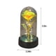 thumbnail image 3 of Día de San Valentín Flor Artificial de Rosa Colorida Regalo con Luz LED y Luz nocturna con cubierta de vidrio - Amarillo, 3 of 8