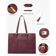 thumbnail image 4 of Bolsa de cuero vintage LOVEVOOK para portátil de 15.6 pulgadas con bolso de mano, 4 of 6