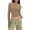 Khaki, variant on Womens Long Sleeve T Shirts Fall Fashion 2025 Basic Slim Fit Crop Tops Going Out Outfits Y2k Clothes