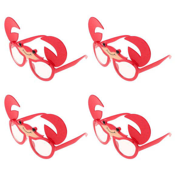 OUNONA 4Ud Gafas Creativas De Plástico Con Cangrejo Para Fiestas Y Eventos Veraniegos