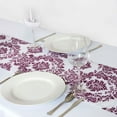 thumbnail image 2 of Efavormart Eggplant Damask Flocking Premium Table Top Runner For Weddings Party Banquet Decor Fit Rectangle and Round Table, 2 of 6