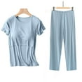 thumbnail image 4 of hoksml Plus Size Nursing Pajama Set for Women - Maternity Sleepwear with Built-in Bra and Pants, 4 of 4