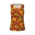thumbnail image 4 of Lsque Vintage maple leaf autumn Printed Workout Tank Tops for Women, Athletic Sports Tank Tops, Compression Sleeveless Dry Fit Shirts,Sleeveless Yoga Shirt-X-Large, 4 of 9