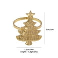 thumbnail image 4 of Cheapark Christmas Tree Napkin Rings - Alloy Tray Metal Crafts, Fine Workmanship Festive Items, Elegant Dining Table Decor, 4 of 6