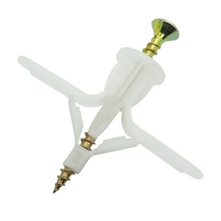 

HOTYA 50 Pcs for Butterfly Expansion Anchors Bolts Plastic Self Drilling Drywall Ribbed Anchors Assortment Kit Wall Installati