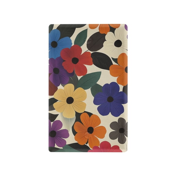 Yayeee Blank Wall Plate Cover 1-Gang 4.5"x2.7" Home Unused Decorative Outlet, Large Colorful Flowers Pattern