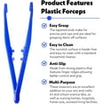 thumbnail image 4 of LIOUCBD Plastic Tweezers 30 Pcs Disposable First Aid Pickup Grabbers Blue Lab Tweezers with Finger Ridges Serrated Tips for Beading Projects Craft DIY Science Class, 4 of 7