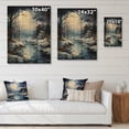 thumbnail image 4 of Designart "Pluto s Presence Blue Grey Mercury" Mercury Print on Natural Pine Wood, 4 of 5