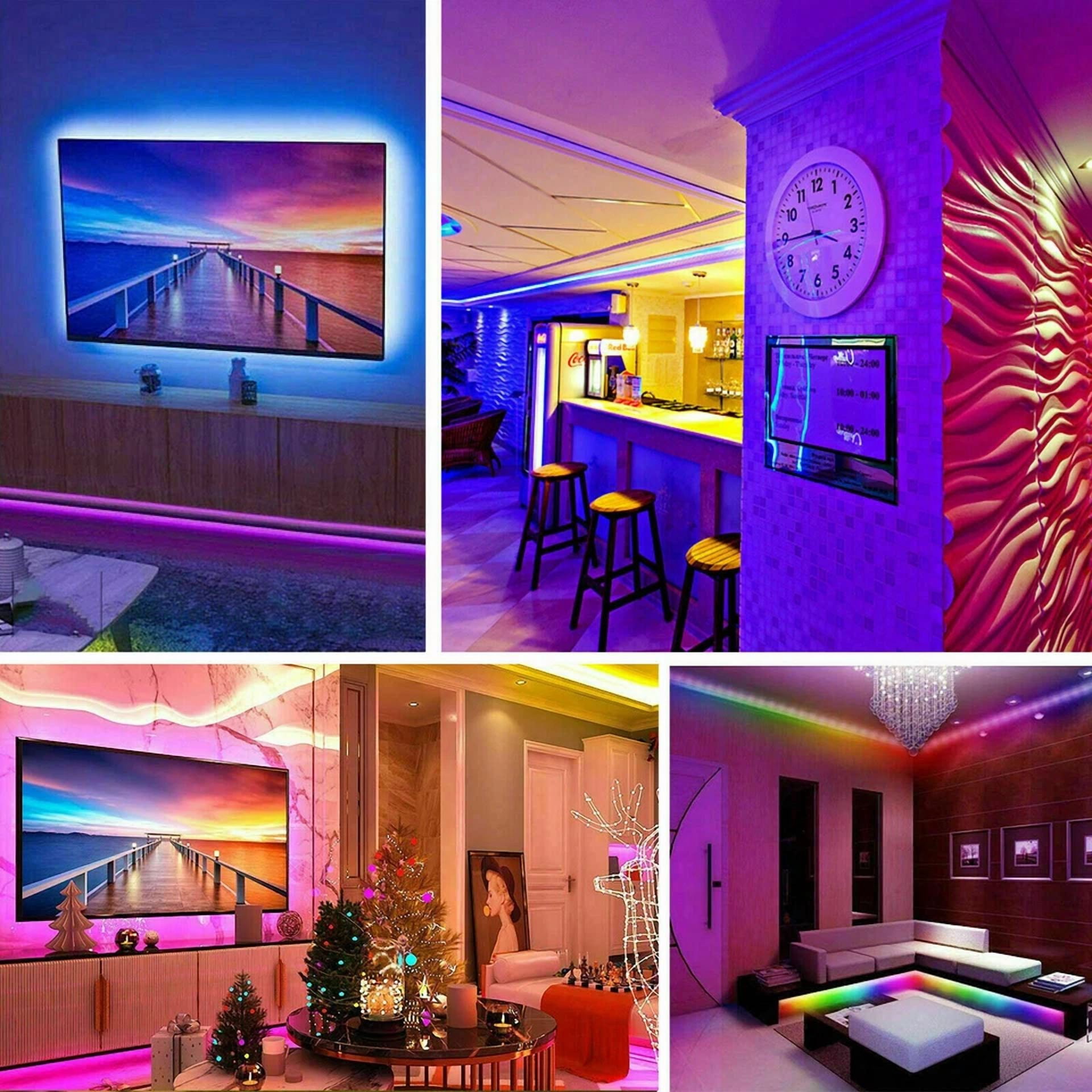 KLYNE - Led Tape Lights Color Multicolo 16.4 Ft Led Strip Light Rgb Led Room Lights 5050