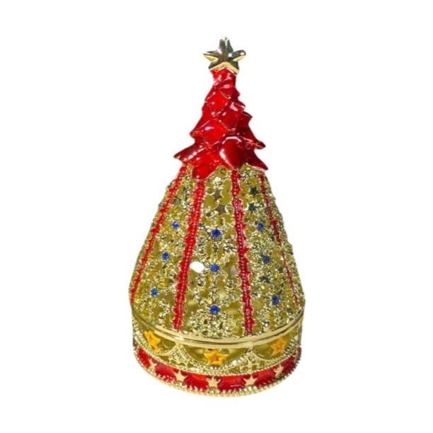 Un regalo sorpresa Decoración navideña Árbol de Navidad decorativo Hecho a mano Decorado rojo