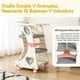 thumbnail image 5 of Taburete de Cocina 4 en 1, Torre de Aprendizaje Montessori con 2 Niveles de Ajuste de Altura, Cinturones De Seguridad Ajustable, Placa Giratoria de 240 °, Ruedas de 360 Grados, 80*51*42cm (Gris), 5 of 9