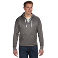 thumbnail image 1 of Sudadera con capucha de poliéster con encaje deportivo para adultos CHARCOAL HEATHER L J América JA8833, 1 of 1
