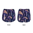 thumbnail image 6 of Uemuo Floral Hippie Mushrooms Pattern Women's Athletic Shorts High Waisted Running Shorts with Liner Pockets Gym Elastic Workout Shorts-Small, 6 of 9