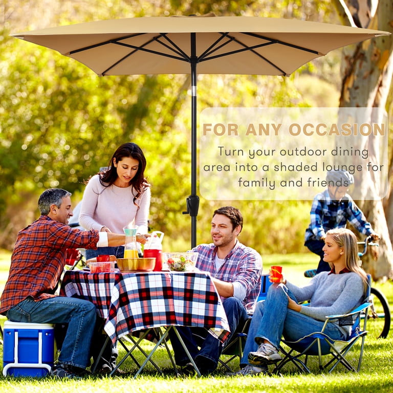 family leisure patio umbrellas SUPERJARE 13FT Outdoor Umbrella with Base Included, Double Sided Pool with Fade Resistant Canopy, Large Table Umbrella for Deck, Market, Backyard resistant and UV The 5 Best Patio Umbrellas,