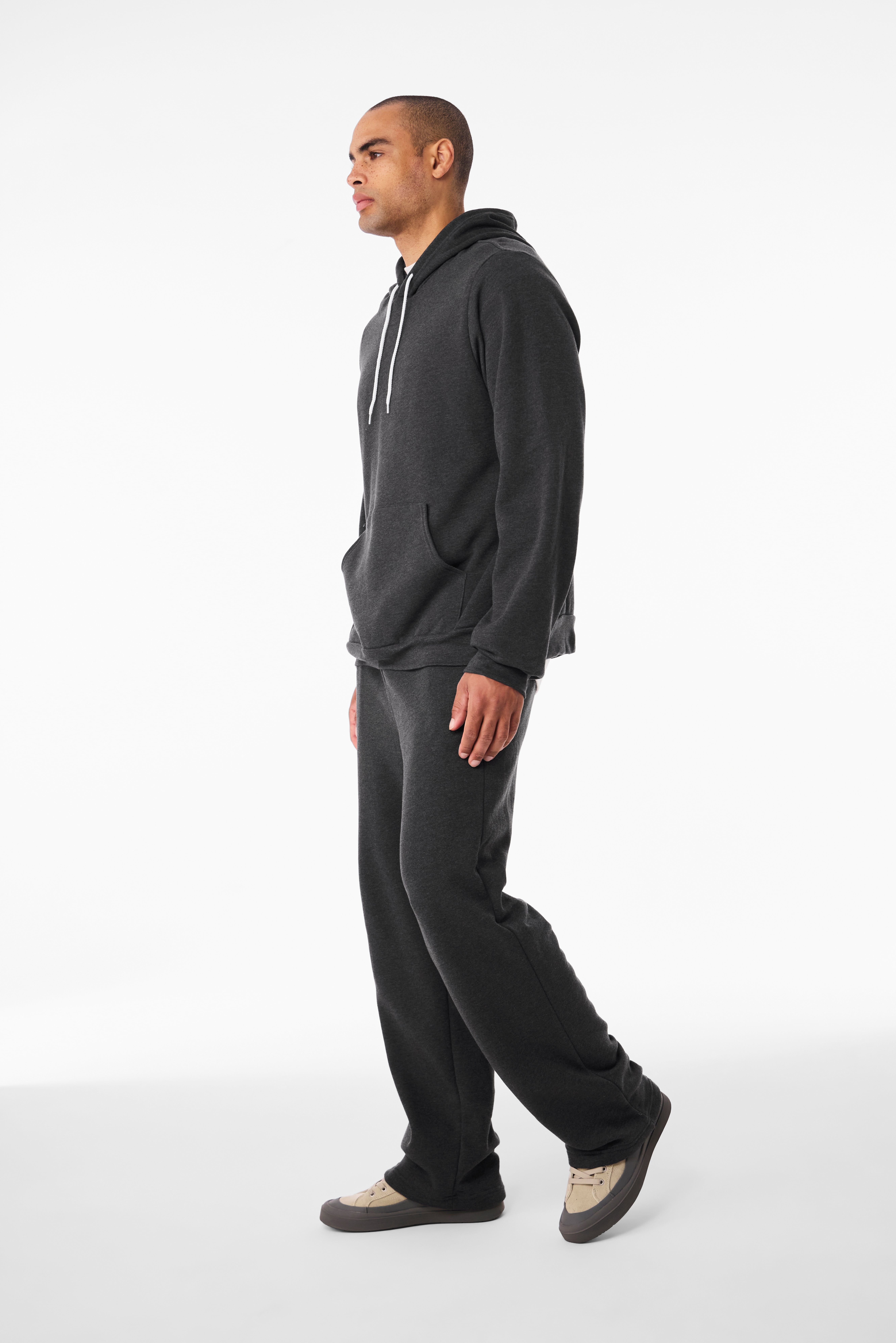 BELLA+CANVAS Adult Crew Neck Personalized Hoodie, Create your own Designs, Dark Grey Heather, XXlarge, Unisex