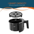thumbnail image 3 of Elite Gourmet EAF-1121X Personal 1.1 Qt. Freidora eléctrica compacta de aire caliente que ahorra espacio, sin aceite, temporizador y controles de temperatura, 1000 W, color negro, 3 of 5