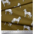 thumbnail image 2 of Soimoi Rayon Fabric Horse Block Print Sewing Fabric Yard 56 Inch Wide, 2 of 3