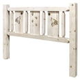 thumbnail image 3 of Homestead Collection Twin Headboard w/ Laser Engraved Wolf Design, Clear Lacquer Finish, 3 of 5
