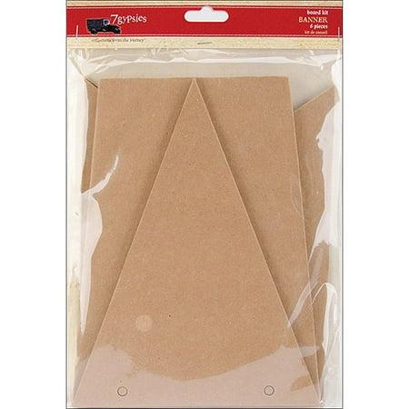 Chipboard Kit-Banner 6"X8" Pieces 6/Pkg