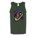 thumbnail image 2 of Wild Bobby, Colorful Sneakers Chucks Streetwear Mens Graphic Tank Top, Forest Green, Large, 2 of 3