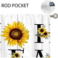 thumbnail image 5 of Farmhouse Sunflower Kitchen Curtain 27.5W X 39L Inch 2 Panels Yellow Flower Black White Floral Small Short Cafe Tier Window Treatment Drapes Buffalo Plaid Wood Checkered Bathroom Home Decor, 5 of 6