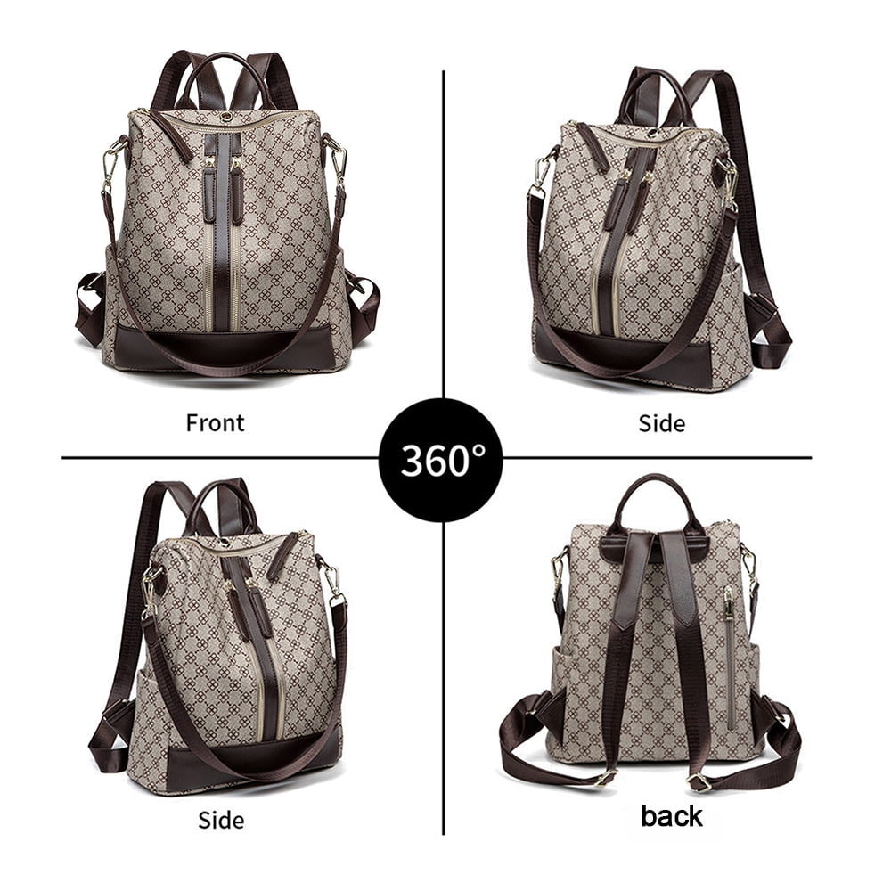 Sexy Dance 2Pcs Fashion Women Checkered Tote Shoulders Bag,PU Leather  Backpack,Anti-Theft Travel Rucksack School Bag, Large Capacity Work  Handbags for Mom Wife Girls Gifts 