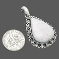 thumbnail image 2 of Natural White Scolecite 925 Sterling Silver Pendant Jewelry P-1514 SDP146117, 2 of 5