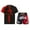 Black&Red, variant on Kids Boys 2 Piece Sports Set Short Sleeve Boxer T-shirts with MMA BJJ Training Trunks Set Yellow&White&Red 6