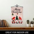thumbnail image 4 of G128 2sets:14" Garden Hanger & 12"x18" Christmas Garden Flag Festive Gnomes Printed Double Sided, 4 of 9